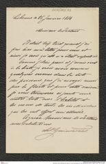 Nachlass Franz Steindachner, Brief von José Guimaraes an Franz Steindachner (26.01.1884), Inv.Nr. 187.03, Seite 1